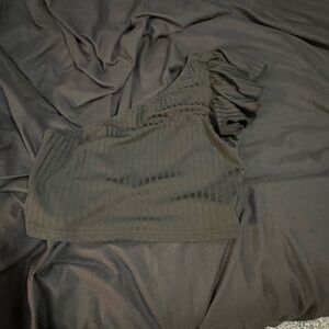 SHEIN one shoulder crop top